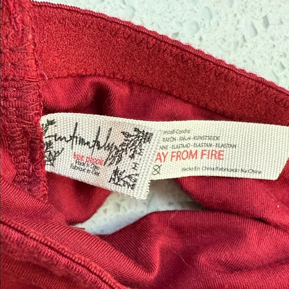 Set Of Two Free People Deep Red Bandeau